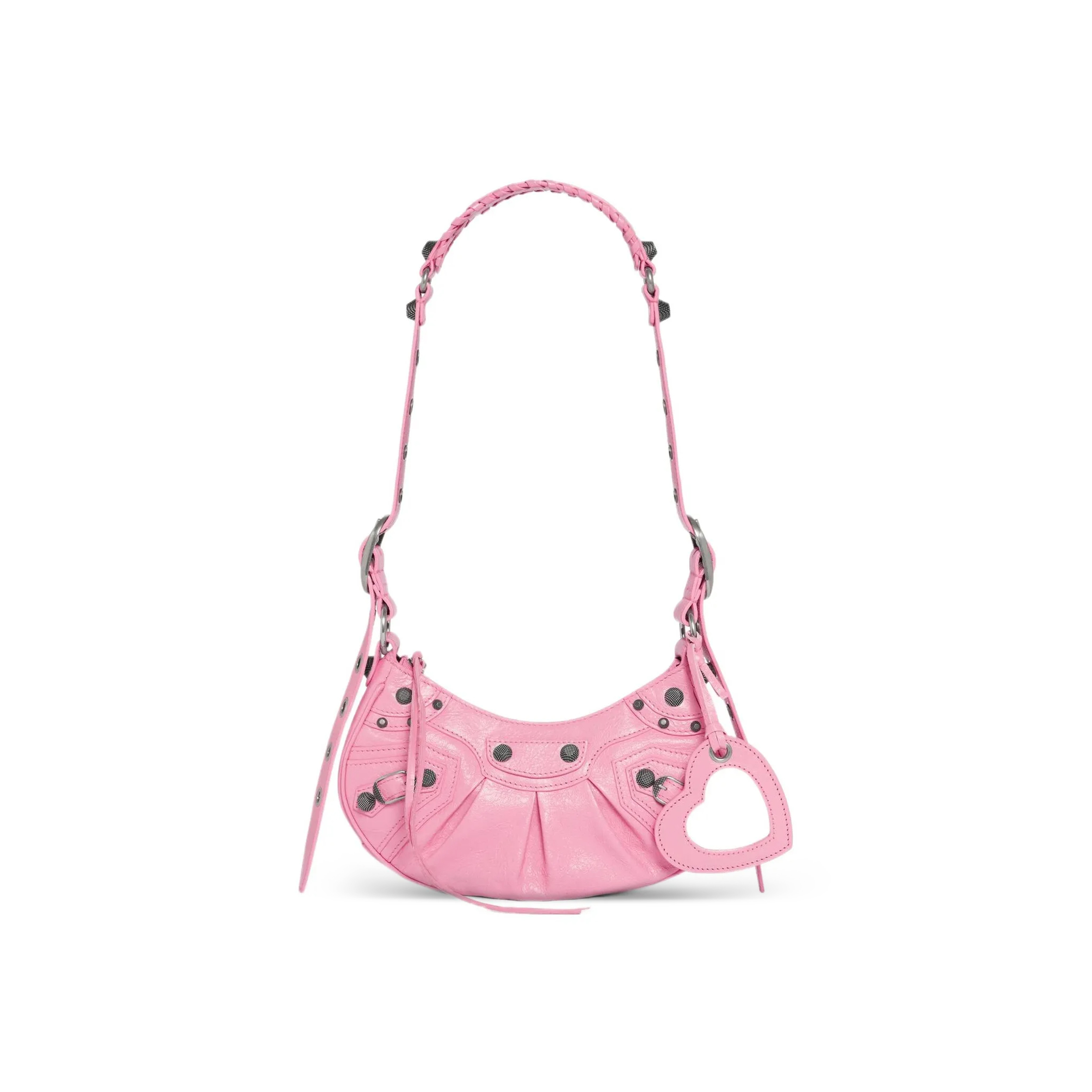 BALENCIAGA WOMEN'S LE CAGOLE SHOULDER BAG XS IN CREAM POWDER 6713091VG9Y5812 (25.9*16*9.9cm)